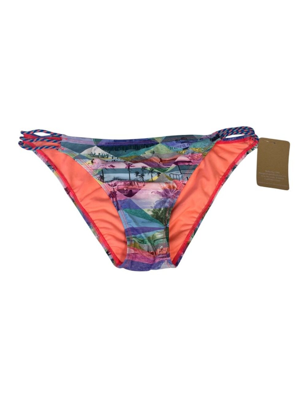 Hobie Bikini Swim Suit Bottoms Womens XL New Multicolor Beach Scene